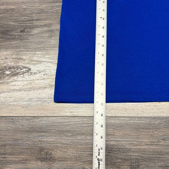 Adidas Kansas University Jayhawks Blue Red Mens L Center Logo Long Sleeve Shirt - Picture 7 of 8